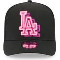 cappellino-curvo-nero-snapback-9fifty-a-frame-neon-dei-los-angeles-dodgers-mlb-di-new-era