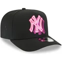 cappellino-curvo-nero-snapback-9fifty-a-frame-neon-dei-new-york-yankees-mlb-di-new-era