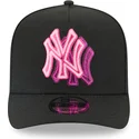 cappellino-curvo-nero-snapback-9fifty-a-frame-neon-dei-new-york-yankees-mlb-di-new-era