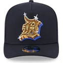 cappellino-snapback-blu-navy-a-visiera-curva-9fifty-a-frame-emblem-dei-detroit-tigers-mlb-di-new-era
