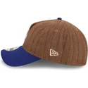 cappellino-curvo-marrone-e-blu-regolabile-9twenty-a-frame-wool-pinstripe-dei-los-angeles-dodgers-mlb-di-new-era