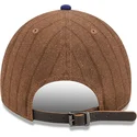 cappellino-curvo-marrone-e-blu-regolabile-9twenty-a-frame-wool-pinstripe-dei-los-angeles-dodgers-mlb-di-new-era