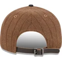 cappellino-piatto-marrone-e-blu-navy-regolabile-9fifty-retro-crown-wool-pinstripe-dei-boston-red-sox-mlb-di-new-era