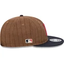 cappello-piatto-marrone-e-blu-navy-regolabile-9fifty-retro-crown-wool-pinstripe-di-boston-red-sox-mlb-di-new-era