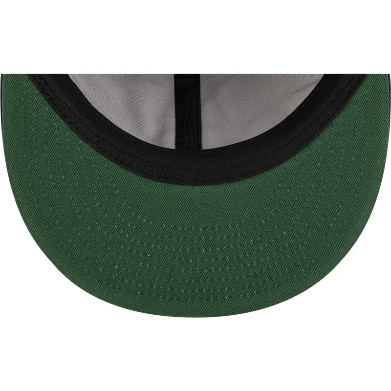 cappello-piatto-marrone-e-blu-navy-regolabile-9fifty-retro-crown-wool-pinstripe-di-boston-red-sox-mlb-di-new-era
