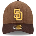 cappellino-visiera-curva-marrone-regolabile-9twenty-a-frame-wool-pinstripe-di-san-diego-padres-mlb-di-new-era