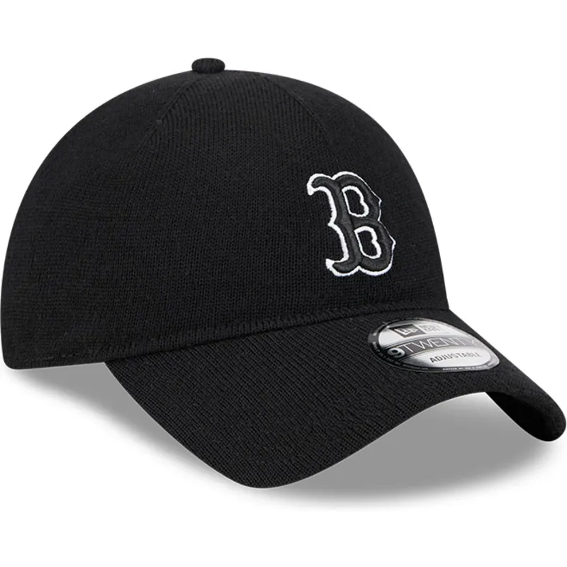 cappellino-curvo-nero-regolabile-9twenty-merino-wool-di-boston-red-sox-mlb-di-new-era