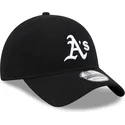 cappellino-curvo-nero-regolabile-9twenty-in-lana-merino-degli-oakland-athletics-mlb-di-new-era