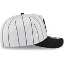 cappello-curvo-bianco-e-nero-snapback-9fifty-a-frame-satin-pinstripe-dei-chicago-white-sox-mlb-di-new-era