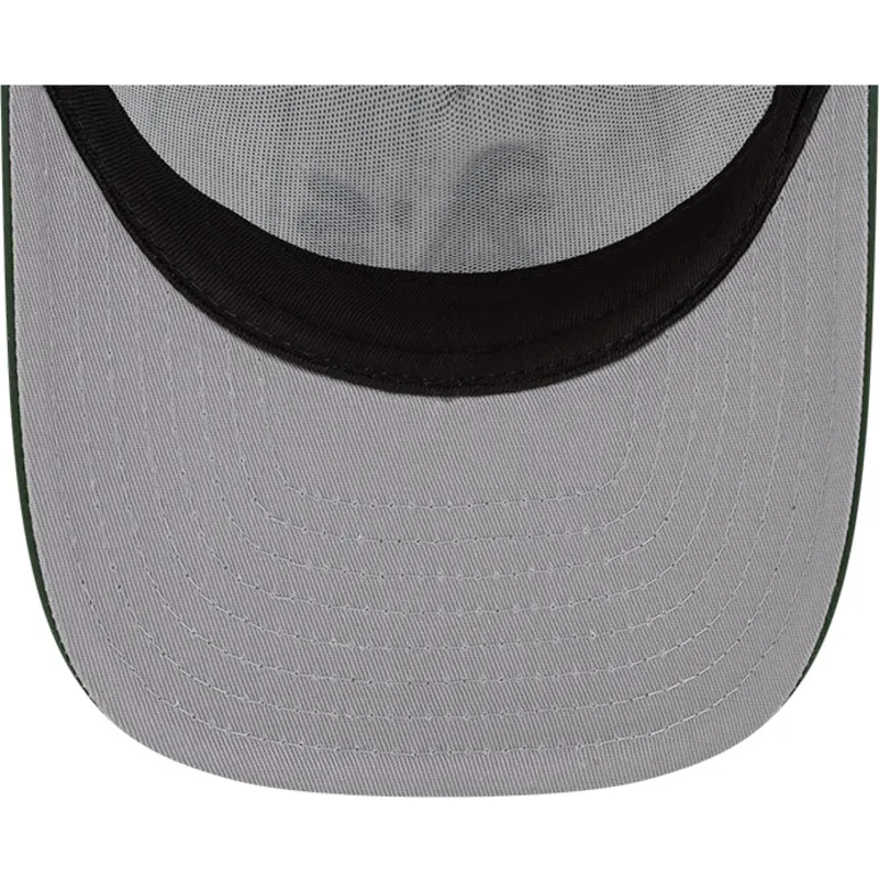 cappellino-curvo-bianco-e-verde-snapback-9fifty-a-frame-satin-pinstripe-di-oakland-athletics-mlb-di-new-era