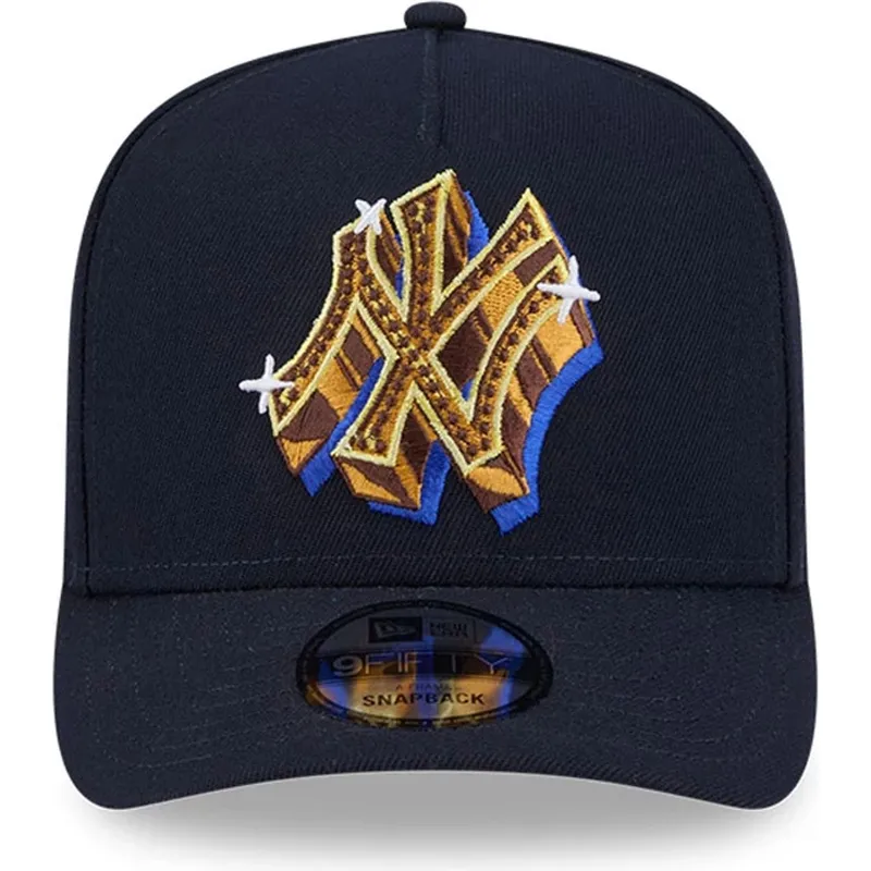 cappellino-curvo-blu-marino-snapback-9fifty-a-frame-emblem-di-new-york-yankees-mlb-di-new-era