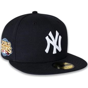 Cappello piatto blu navy regolabile 59FIFTY World Series 2009 Side Patch dei New York Yankees MLB di New Era