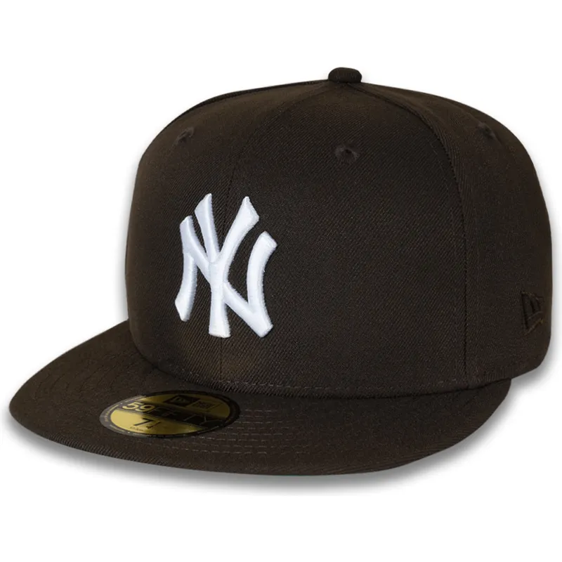 cappello-piatto-marrone-regolabile-59fifty-nyc-side-dei-new-york-yankees-mlb-di-new-era