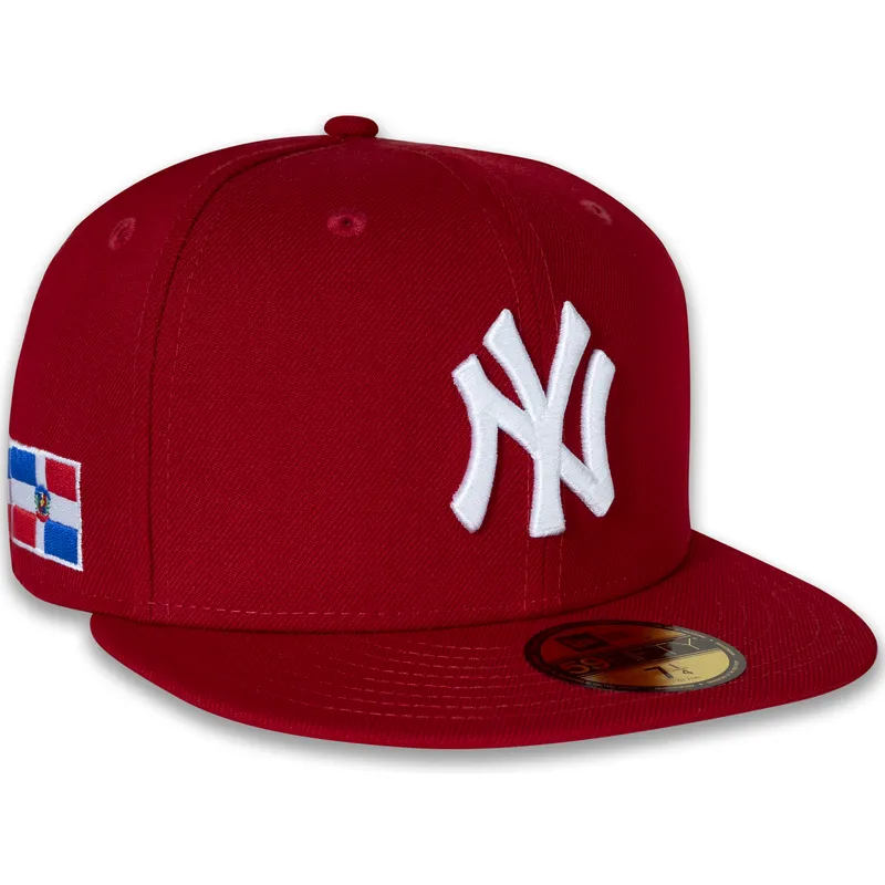 Cappello piatto rosso regolabile 59FIFTY Side Dominican Republic