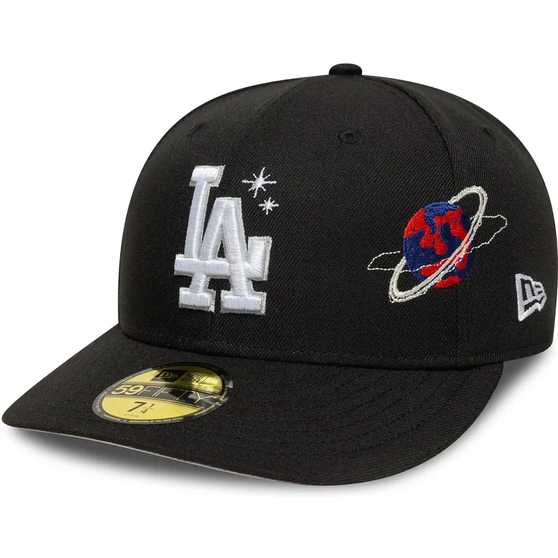 cappellino-curvo-nero-aderente-59fifty-planet-icon-dei-los-angeles-dodgers-mlb-di-new-era