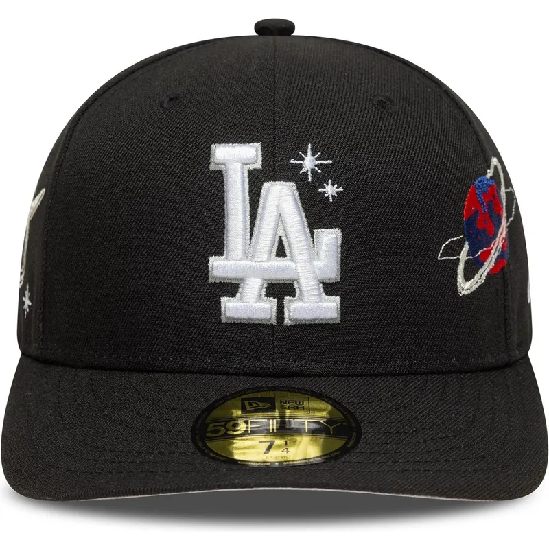 cappellino-curvo-nero-aderente-59fifty-planet-icon-dei-los-angeles-dodgers-mlb-di-new-era
