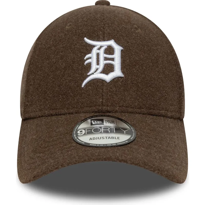 cappellino-curvo-marrone-snapback-9forty-melton-wool-di-detroit-tigers-mlb-di-new-era