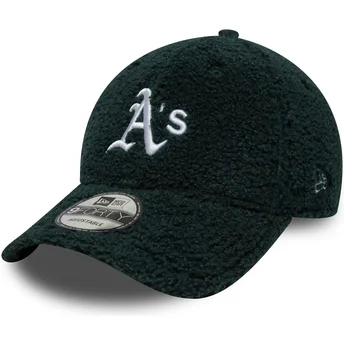 Cappellino verde a visiera curva regolabile 9FORTY Winter Borg degli Oakland Athletics MLB di New Era