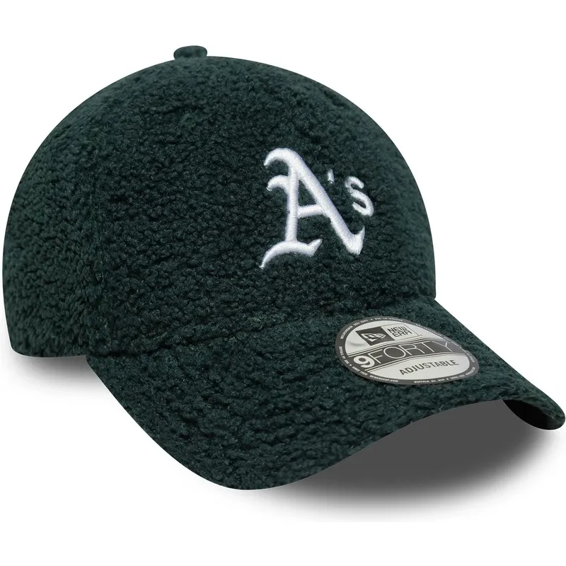 cappellino-con-visiera-curva-verde-regolabile-9forty-winter-borg-di-oakland-athletics-mlb-di-new-era