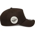 cappellino-visiera-curva-marrone-snapback-9forty-e-frame-side-patch-di-los-angeles-dodgers-mlb-di-new-era