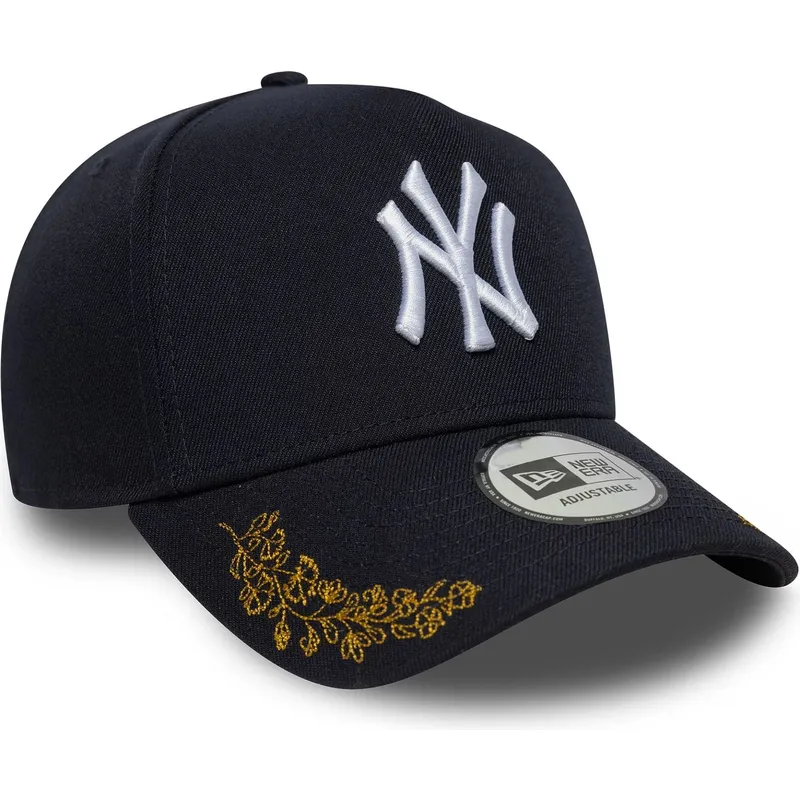 cappellino-visiera-curva-blu-marino-snapback-9forty-e-frame-tonal-icon-di-new-york-yankees-mlb-di-new-era