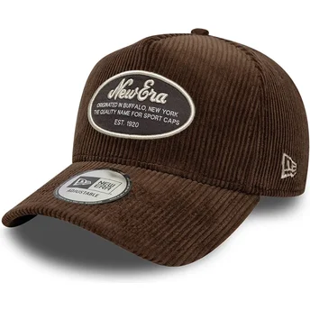 Berretto snapback marrone curvo 9FORTY E Frame Patch Cord di New Era