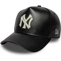 cappellino-curvo-nero-regolabile-9forty-e-frame-img-leather-dei-new-york-yankees-mlb-di-new-era