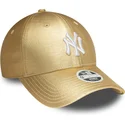 cappellino-curvo-dorato-regolabile-da-donna-9forty-metallic-new-york-yankees-mlb-di-new-era