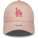 cappellino-curvo-rosa-regolabile-da-donna-con-logo-rosa-9forty-league-essential-dei-los-angeles-dodgers-mlb-di-new-era