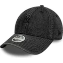 cappellino-curvo-nero-regolabile-da-donna-9twenty-denim-dei-new-york-yankees-mlb-di-new-era