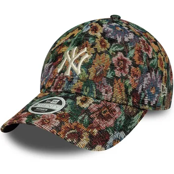 Cappellino curvo multicolore regolabile da donna 9TWENTY Floral dei New York Yankees MLB di New Era