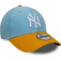 cappellino-curvo-blu-e-marrone-regolabile-per-bambino-9forty-cord-dei-new-york-yankees-mlb-di-new-era