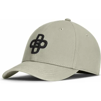 Cappellino curvo verde regolabile con logo nero Baseball Peach OBL053 di Oblack