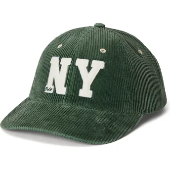 Cappellino curvo verde regolabile NY Patch Authentic Corduroy di Polo Ralph Lauren