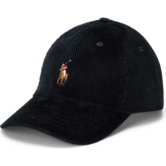 Cappello nero regolabile a visiera curva Classic Sport Corduroy di Polo Ralph Lauren