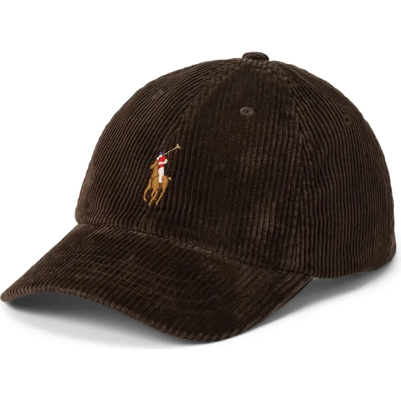 cappellino-curvo-marrone-scuro-regolabile-classic-sport-corduroy-di-polo-ralph-lauren