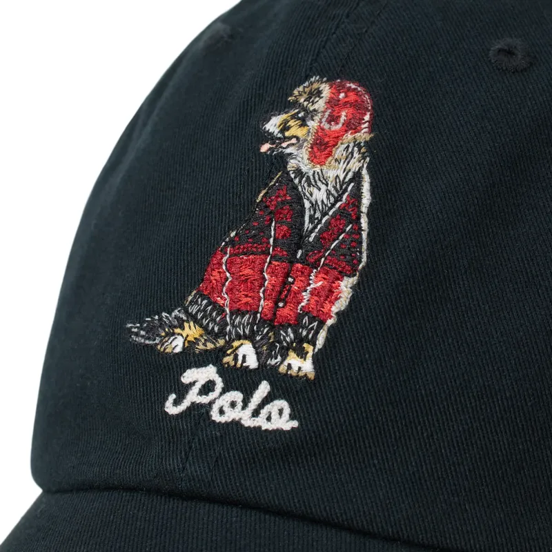 cappellino-curvo-nero-regolabile-classic-sport-dog-di-polo-ralph-lauren