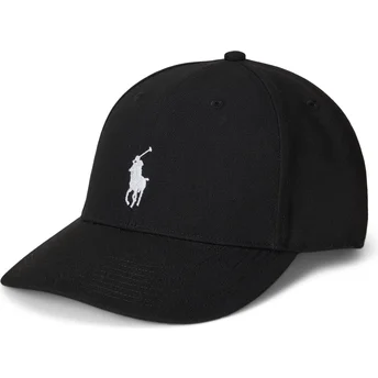 Cappellino curvo nero snapback Twill High Crown di Polo Ralph Lauren