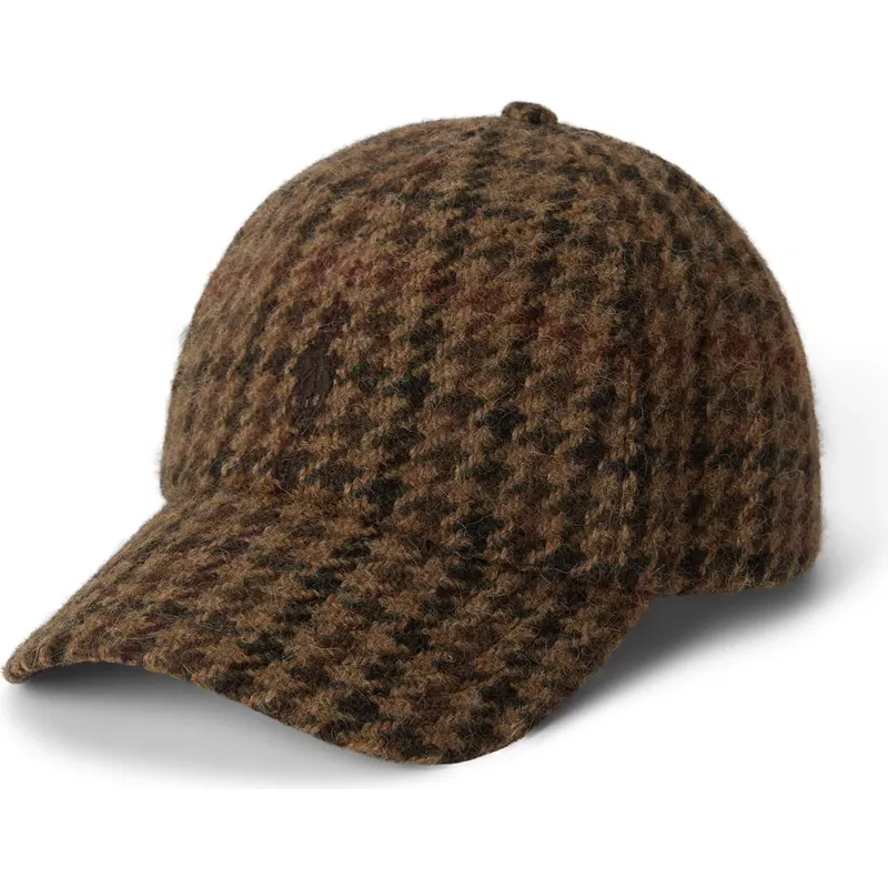 cappellino-curvo-marrone-regolabile-checked-wool-tweed-di-polo-ralph-lauren