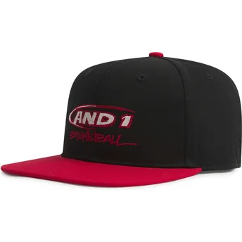 Cappello piatto nero e rosso snapback Graffiti Logo di AND1