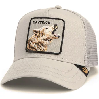 cappellino-trucker-grigio-lupo-maverick-howling-in-harmony-core-canvas-the-farm-di-goorin-bros