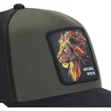 berretto-trucker-verde-e-nero-leone-natural-mystik-mys-beasts-di-capslab
