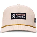 snapback-beige-con-visiera-curva-hft-sunday-coffee-cord-di-djinns