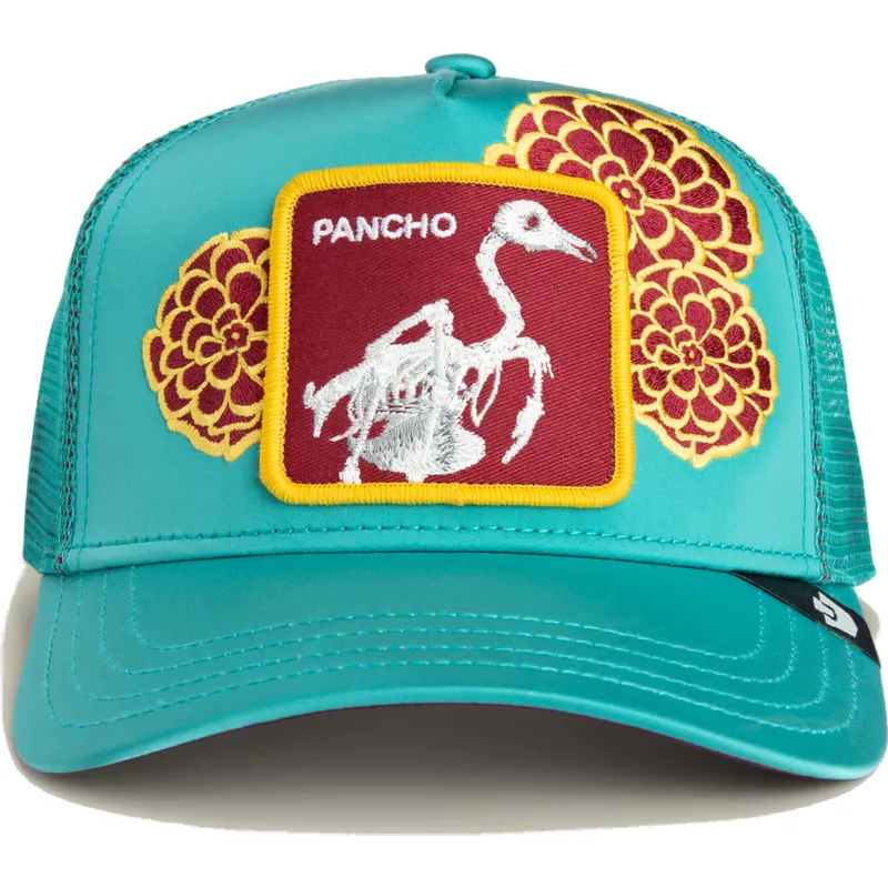 cappellino-trucker-blu-fenicottero-dia-de-pancho-dia-de-los-muertos-the-farm-di-goorin-bros