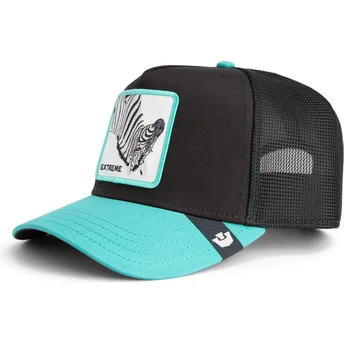 Cappellino trucker nero e blu zebra Extreme Arbez Flip Side 2 The Farm di Goorin Bros.