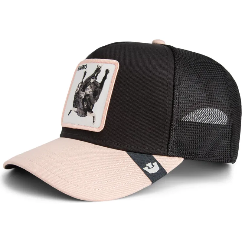 cappellino-trucker-nero-e-beige-toro-raging-llub-flip-side-2-the-farm-di-goorin-bros