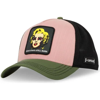 Cappellino trucker multicolore Marilyn Monroe Dead Stars Still Burn ART DEAD Famous di Capslab