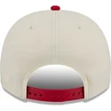 cappellino-curva-beige-e-rosso-snapback-9fifty-a-frame-precurved-hardwood-classics-degli-atlanta-hawks-nba-di-new-era
