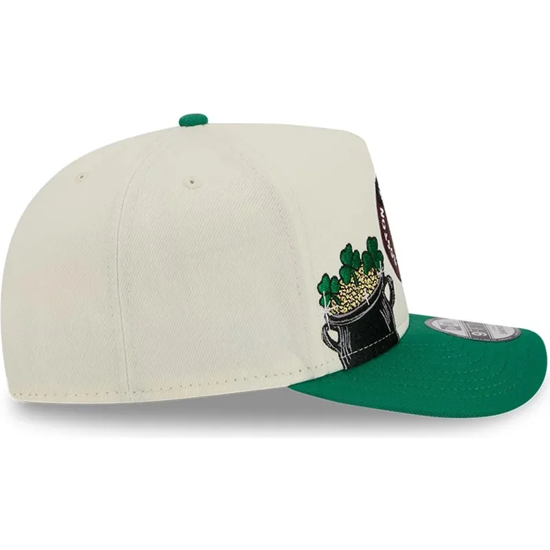 cappellino-curvo-beige-e-verde-snapback-9fifty-a-frame-precurved-hardwood-classics-dei-boston-celtics-nba-di-new-era