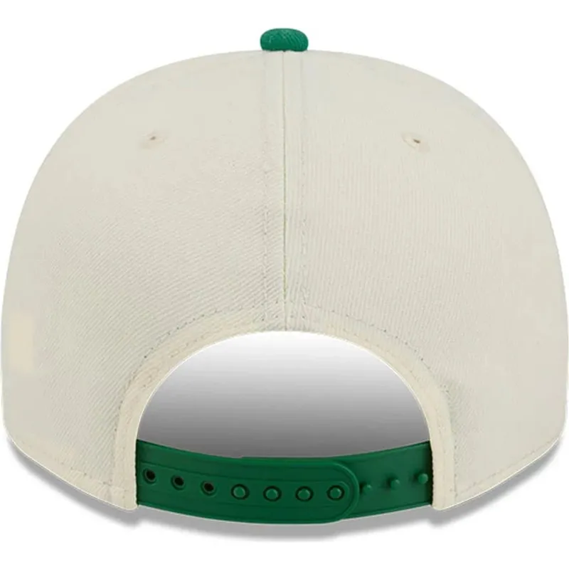 cappellino-curvo-beige-e-verde-snapback-9fifty-a-frame-precurved-hardwood-classics-dei-boston-celtics-nba-di-new-era